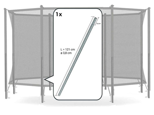 BERG Unteres Rohr für Sicherheitsnetz Comfort bis Baujahr 2014, einzeln, 121 cm