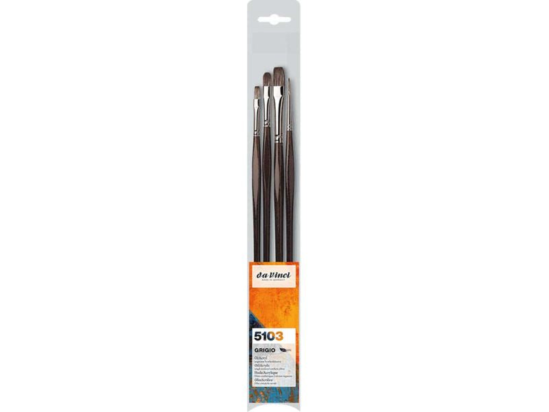 da Vinci Acrylpinsel-Set, Grigio »Serie 5103« 4-tlg.