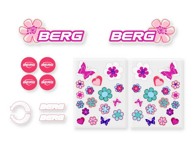 BERG Aufkleber-Set für Buzzy Bloom 2in1 Pedal-Gokart