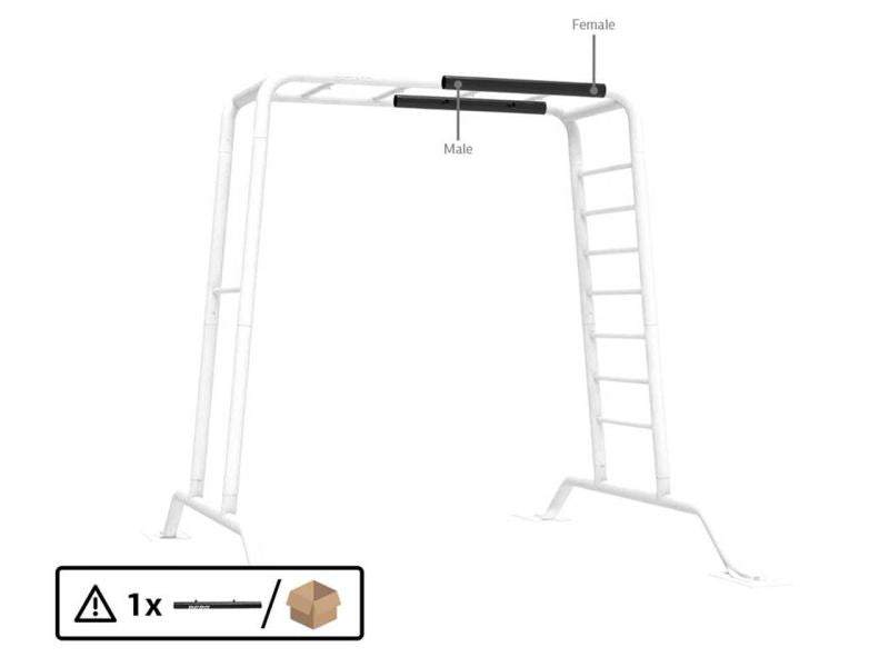 BERG PlayBase Medium, Rahmenrohr oben, 1 x Muffe und 1 x Stutzen