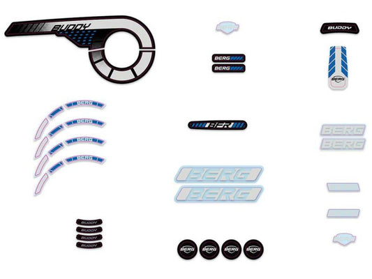 BERG Aufkleber-Set »Blue« für Buddy 2.0 Pedal-Gokarts