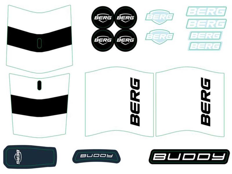 BERG Aufkleber-Set für Buddy Classic Blue 2.0