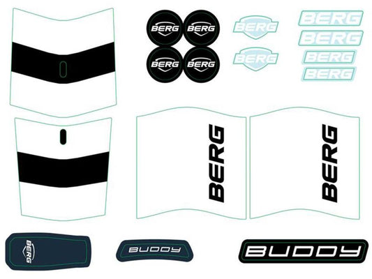 BERG Aufkleber-Set für Buddy Classic Blue 2.0