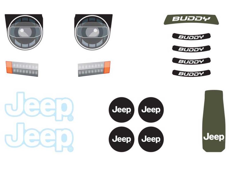 BERG Aufkleber-Set für Buddy Jeep 2.0, Design 2024