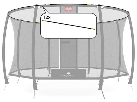 BERG Fiberglasstangen Komplett-Set für Sicherheitsnetz Deluxe 380, 12-tlg.