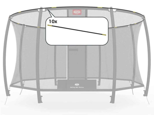 BERG Fiberglasstangen Komplett-Set für Grand Sicherheitsnetz Deluxe 350, 10-tlg., ab Baujahr 2020