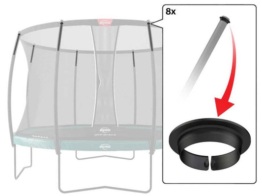 BERG Haltering für Schaumstoffschutz, Sicherheitsnetz Deluxe XL, 8 Stück