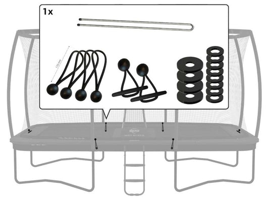 BERG Montage-Set für Ultim Sicherheitsnetz Deluxe XL 410 &amp; 500