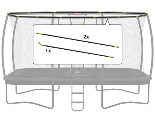 BERG Fiberglasstangen für Ultim Sicherheitsnetz Deluxe XL 410, 3-tlg.
