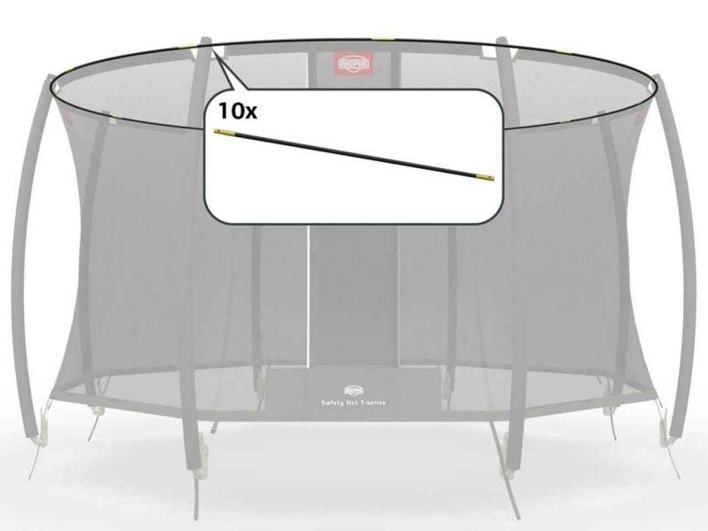 BERG Fiberglasstangen Komplett-Set für Sicherheitsnetz T-Serie 330, 10-tlg., bis Baujahr 2018