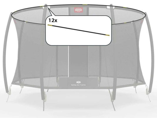 BERG Fiberglasstangen Komplett-Set für Sicherheitsnetz T-Serie 430, 12-tlg.
