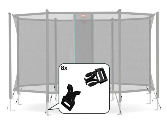 BERG Schnellverschluss-Set für Sicherheitsnetz, 8 Stück