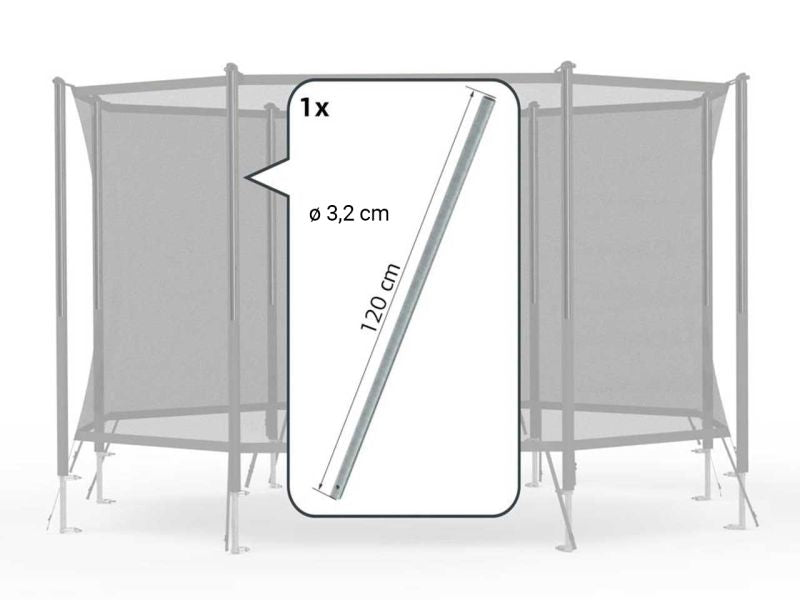 BERG Oberes Rohr für Sicherheitsnetz Comfort ab Baujahr 2015, einzeln, 120 cm