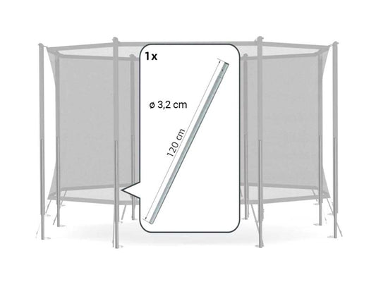 BERG Unteres Rohr für Sicherheitsnetz Comfort ab Bj. 2015, einzeln, 120 cm, mit Federclip