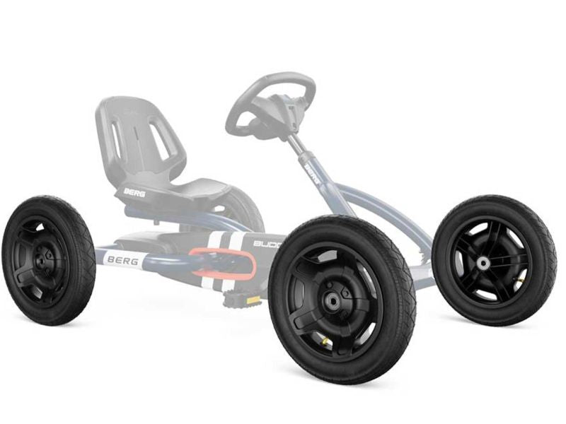 BERG Rad Buddy 2.0 für Classic Blue und Retro Green Pedal-Gokarts 12.5x2.25-8 Slick, schwarz