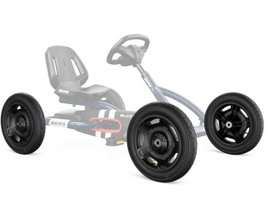 BERG Rad Buddy 2.0 für Classic Blue und Retro Green Pedal-Gokarts 12.5x2.25-8 Slick, schwarz