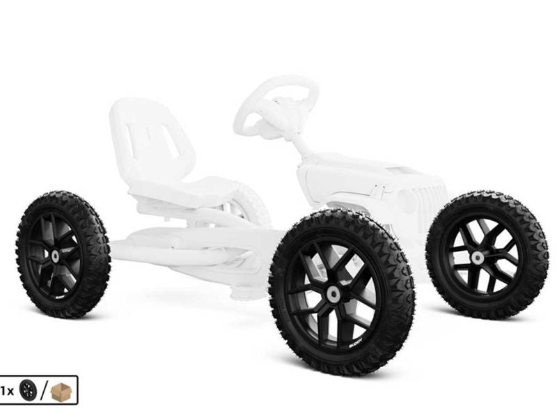 BERG Rad für Buddy Jeep, 10-Speichen, 12.5x2.25-8, All Terrain, schwarz
