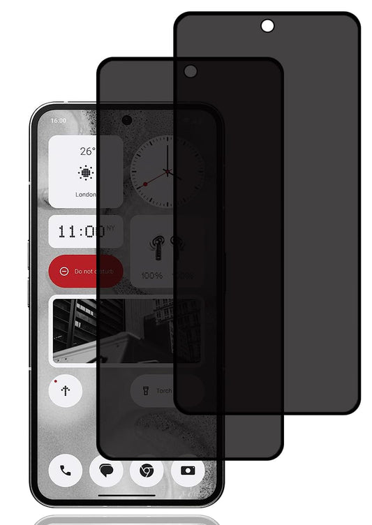 Sichtschutz Schutzfolie für Nothing Phone (2a) [2 Stück], Privacy Schutzfolie, Privacy Schutzglas, 9H Härte, Kratzfest, Anti-Fingerprint, Blasenfrei, Anti Spy Displayschutzfoli für Nothing Phone (2a)