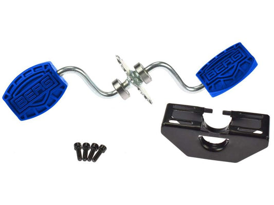 BERG Buzzy Tretlager mit Halterung und Pedalen, blau