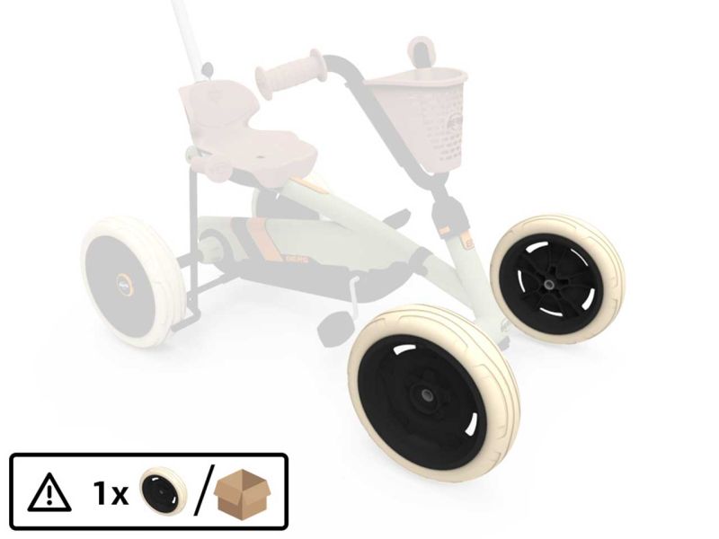 BERG Rad Buzzy, 9x2, schwarz/beige, vorne