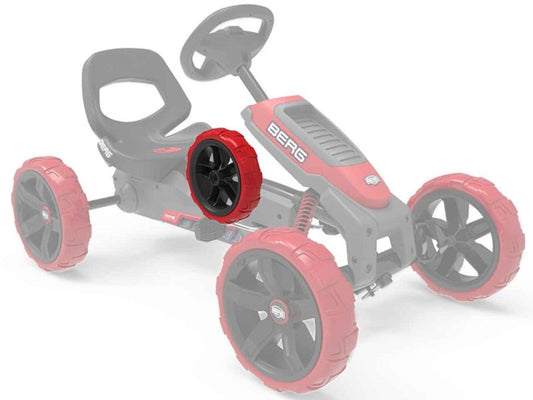 BERG Rad für Reppy Rebel Pedal-Gokarts, hinten links, 10x2.5, schwarz-rot