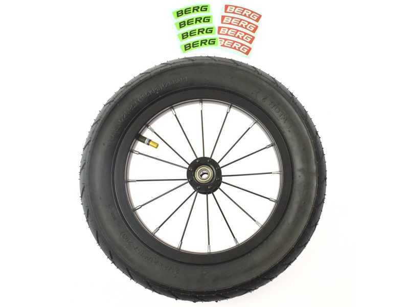 BERG Rad für Biky Laufrad mit Handbremse, 12&#039;&#039;, Slick, schwarz