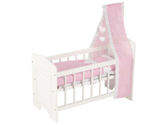 goki Puppenbett mit Himmel und Bettzeug, Holz