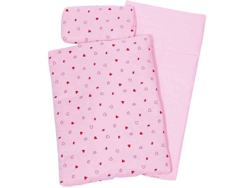 goki Puppenbettzeug mit Herz und Krone