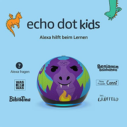 Echo Dot Kids (5. Gen) - Smarter WLAN und Bluetooth Lautsprecher mit Alexa