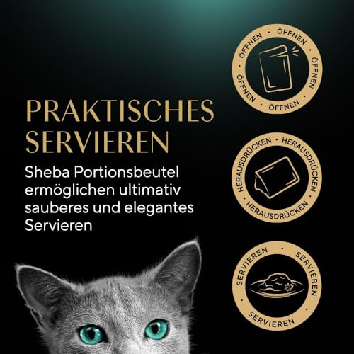 SHEBA Adult Katzenfutter nass - 32x85g Schalen - Geflügel in Sauce - Großpackung