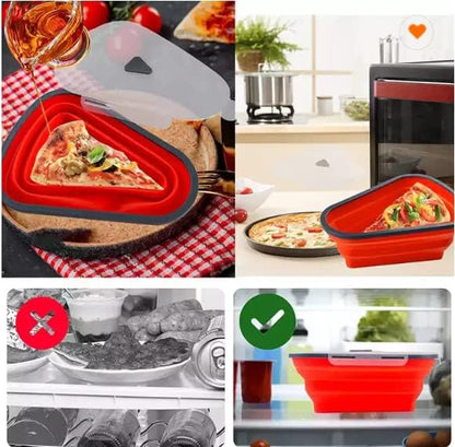 GLLOREE Faltbare Pizzaschachtel Aus Silikon, wiederverwendbare Lunchbox, BPA frei