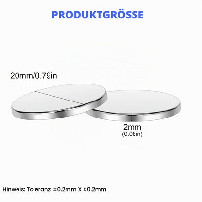 Wukong Schwarz Neodym Magnete Selbstklebend Extra Stark 20x3mm | 6 Stück, Mini Runde Magnete Heavy Duty für Magnettafel Whiteboard Kühlschrank