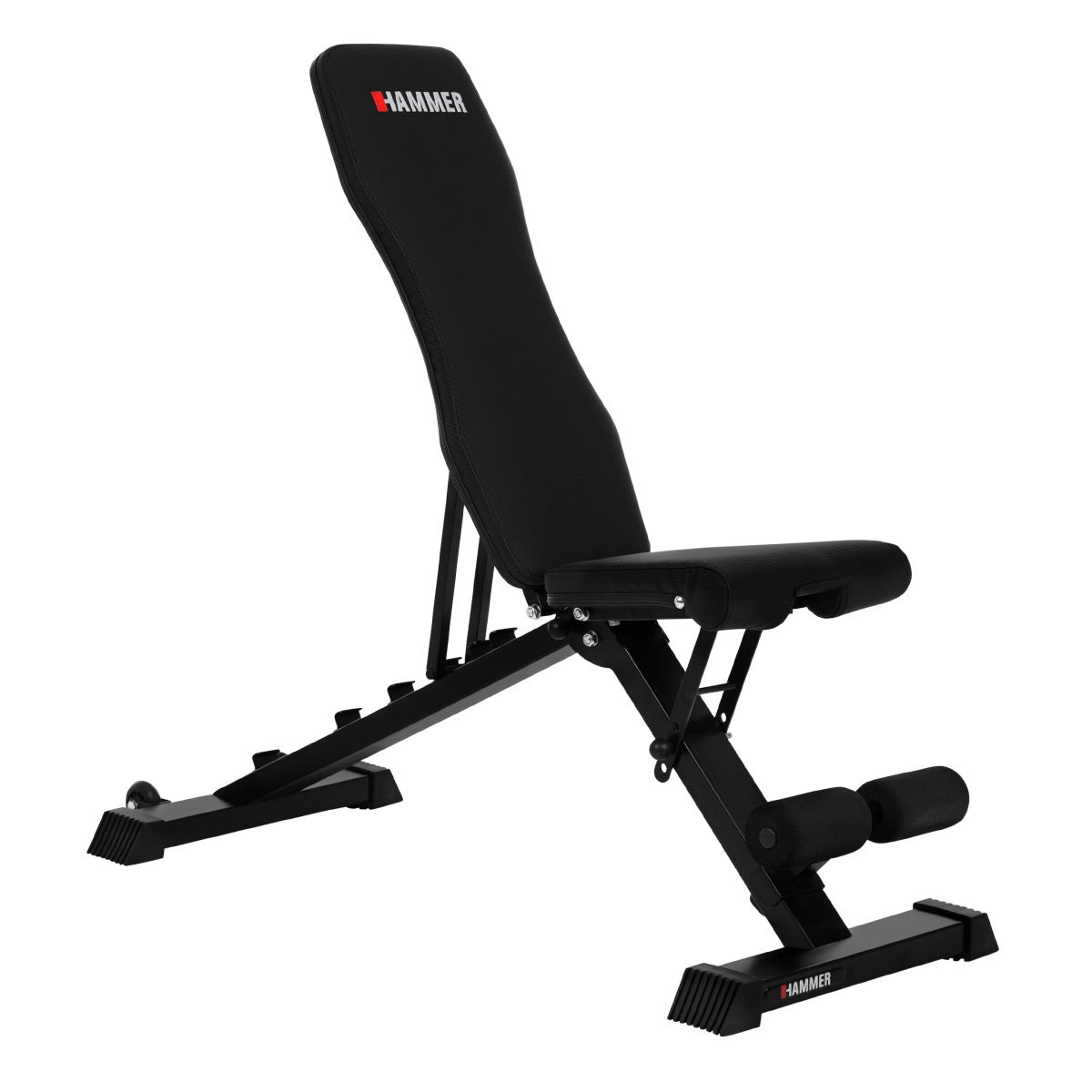 Hantelbank Force 2.0 | extrem platzsparend | Klappbar | 200 kg Belastbarkeit | Verstellbar | Studiohantelbank HAMMER