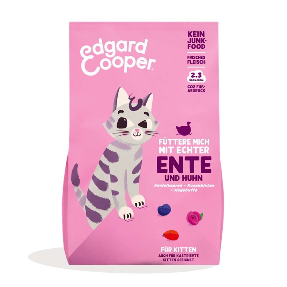Edgard & Cooper Cat Kitten Trockenfutter Ente & Huhn