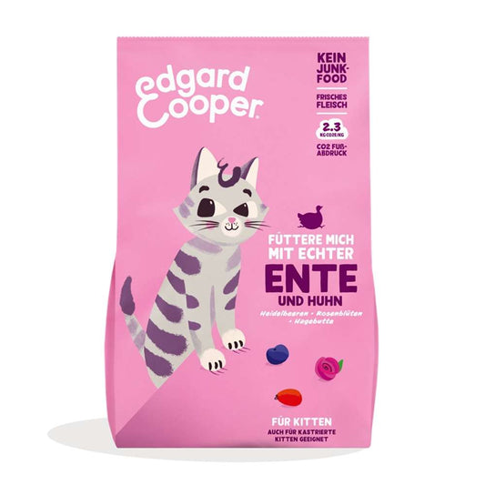 Edgard & Cooper Cat Kitten Trockenfutter Ente & Huhn