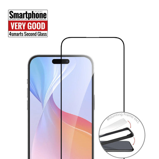 4smarts Second Glass mit Montagerahmen für Apple iPhone 16