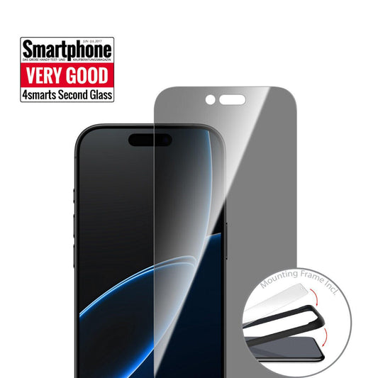 4smarts Second Glass Privacy mit Montagerahmen für Apple iPhone Air