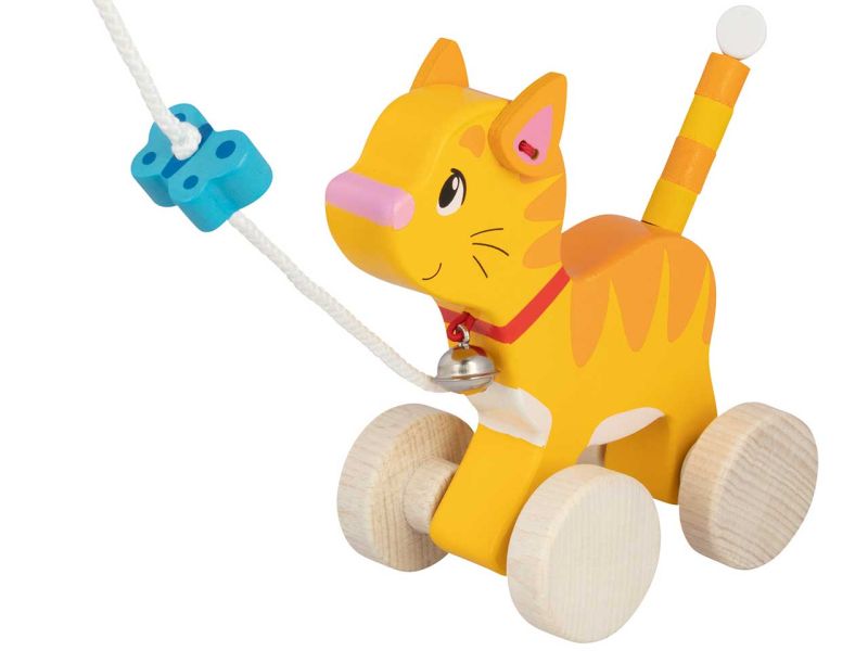 goki Ziehtier »Katze«, 14 x 15,1 cm, Holz