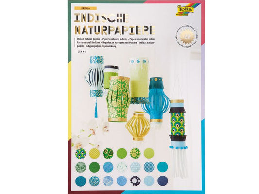Folia Naturpapier »Kerala-Colors of India«, 80-180 g/m², DIN A4, 20 Blatt