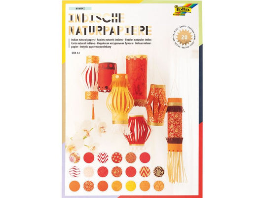 Folia Naturpapier »Mumbai-Colors of India«, 80-180 g/m², DIN A4, 20 Blatt