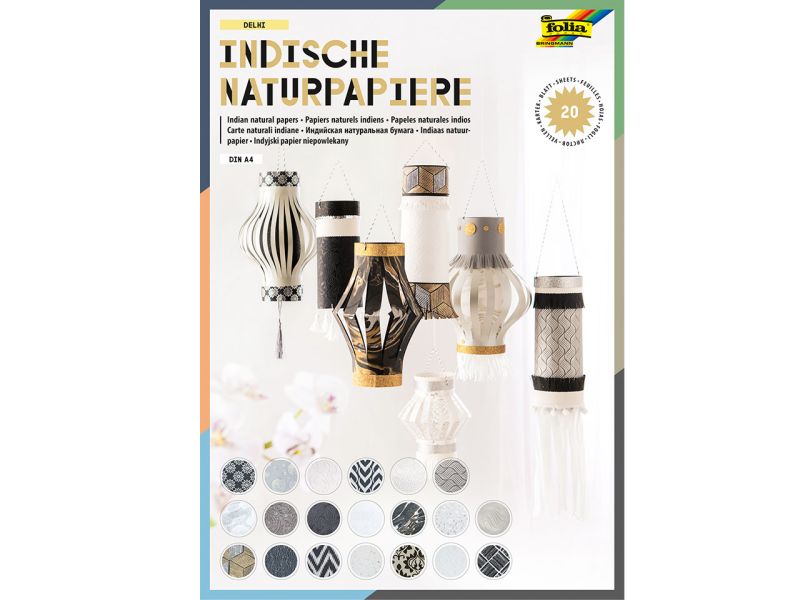 Folia Naturpapier »Delhi-Colors of India«, 80-180 g/m², DIN A4, 20 Blatt