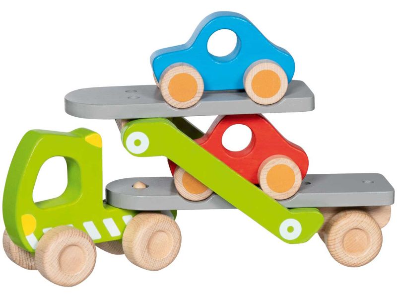 goki Autotransporter mit klappbarer Ladefläche, inkl. 2 Autos