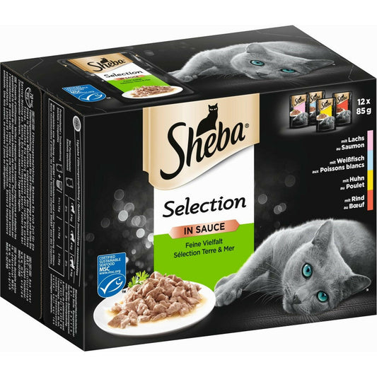 Sheba Portionsbeutel Feine Vielfalt in Sauce 48x85g im Multipack