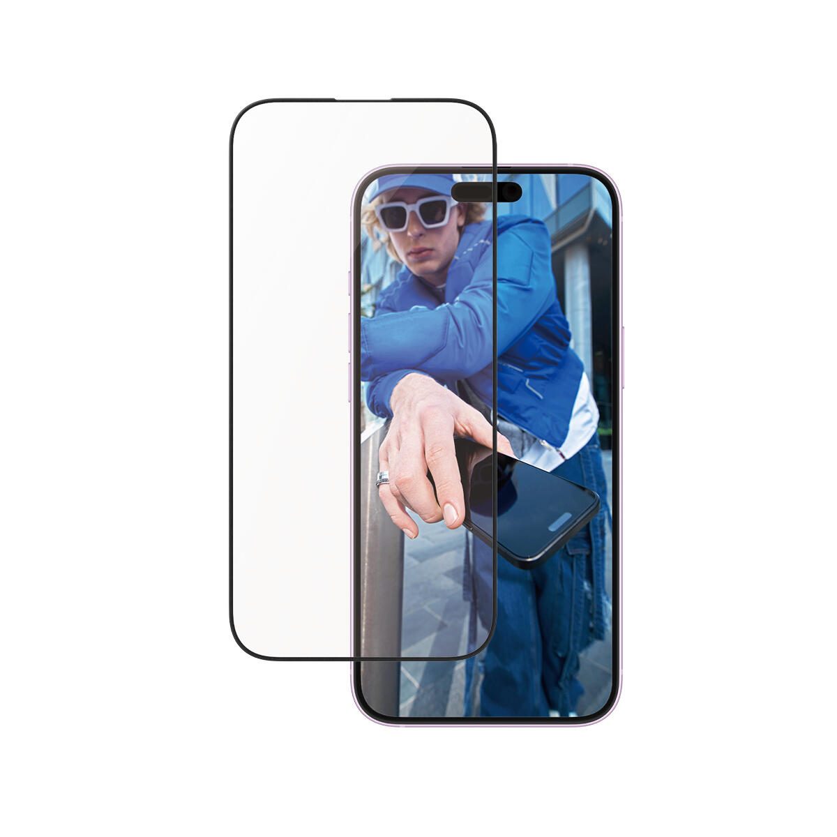 PanzerGlass® Displayschutz Aluminum Rahmen für iPhone 16 & 15 Plus - Ultra-Wide Fit