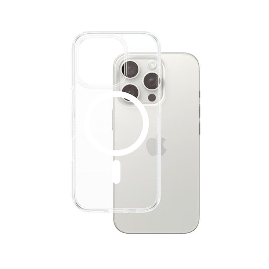 PanzerGlass® HardCase Transparent Weiß MagSafe für iPhone 16 Pro