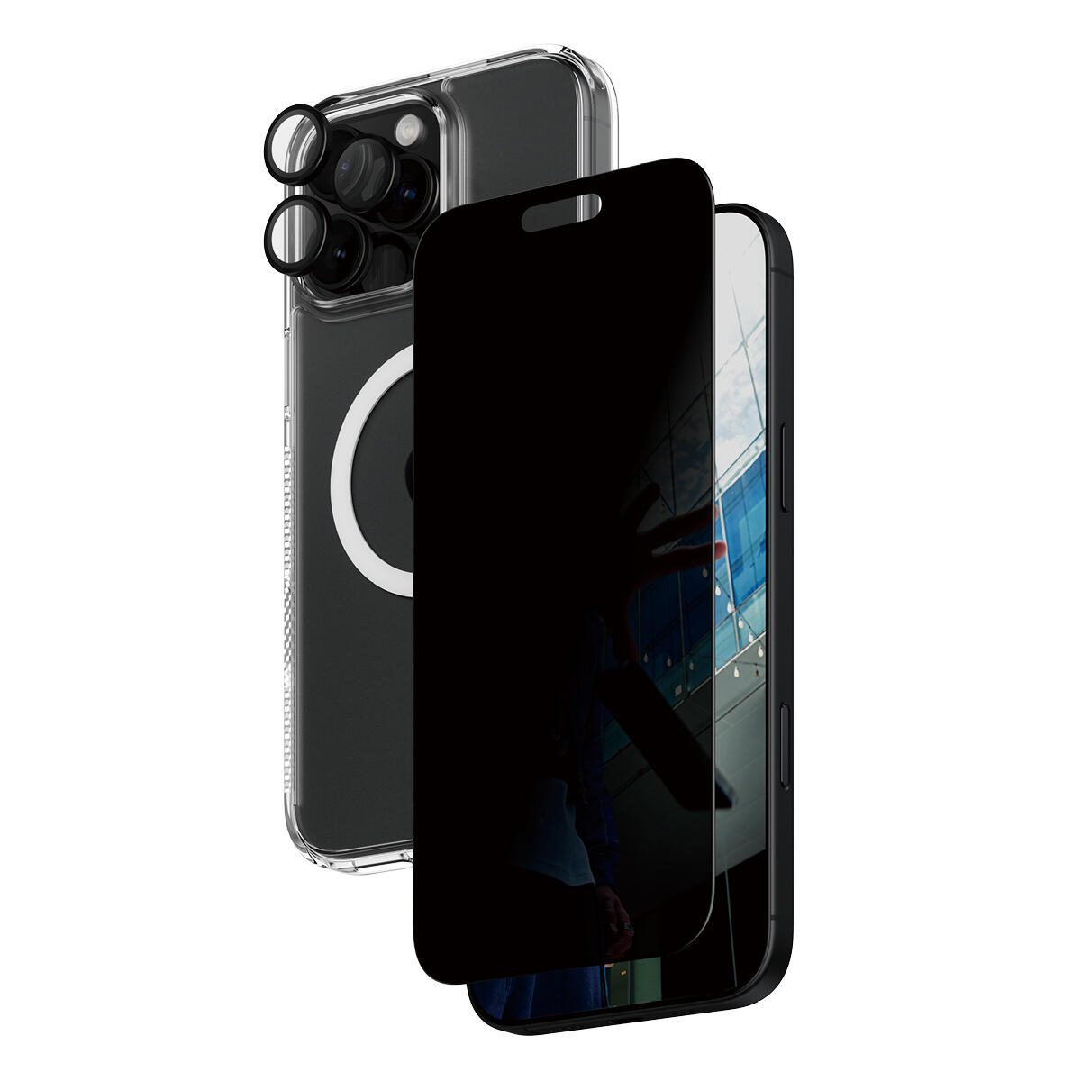 PanzerGlass® 3-in-1 Privacy Protection Schutzset für iPhone 16 Pro Max