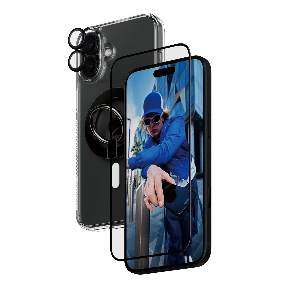 PanzerGlass® 4-in-1 Protection Schutzset für iPhone 16 Plus