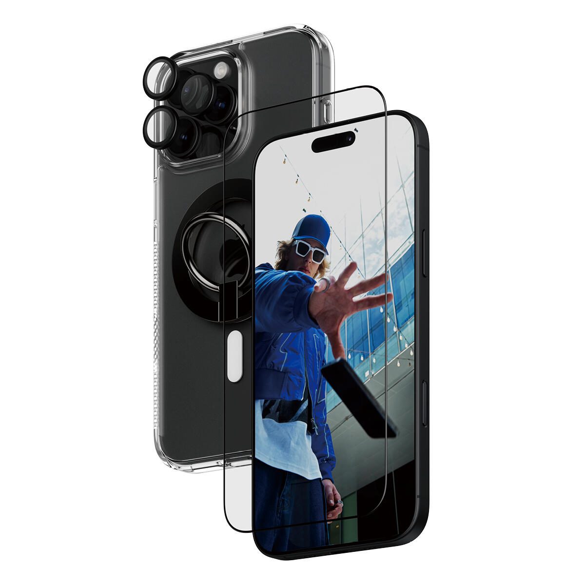 PanzerGlass® 4-in-1 Protection Schutzset für iPhone 16 Pro Max