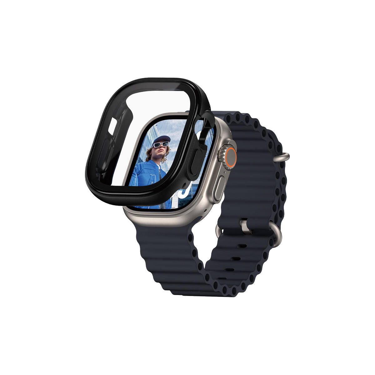 PanzerGlass® Displayschutz Snappie Full Body Schwarz für Apple Watch Ultra 2