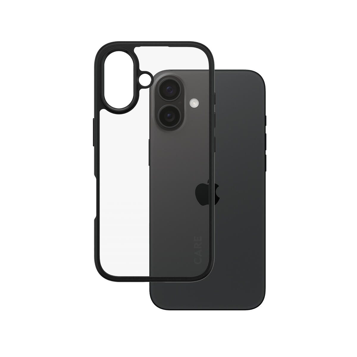 CARE by PanzerGlass® Flagship Case Transparent Urban Combat Schwarz Rahmen für iPhone 16